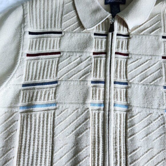 Arnold Palmer Cardigan Sweater Size Medium (40) Knit Full Zip with Pockets - Picture 3 of 12